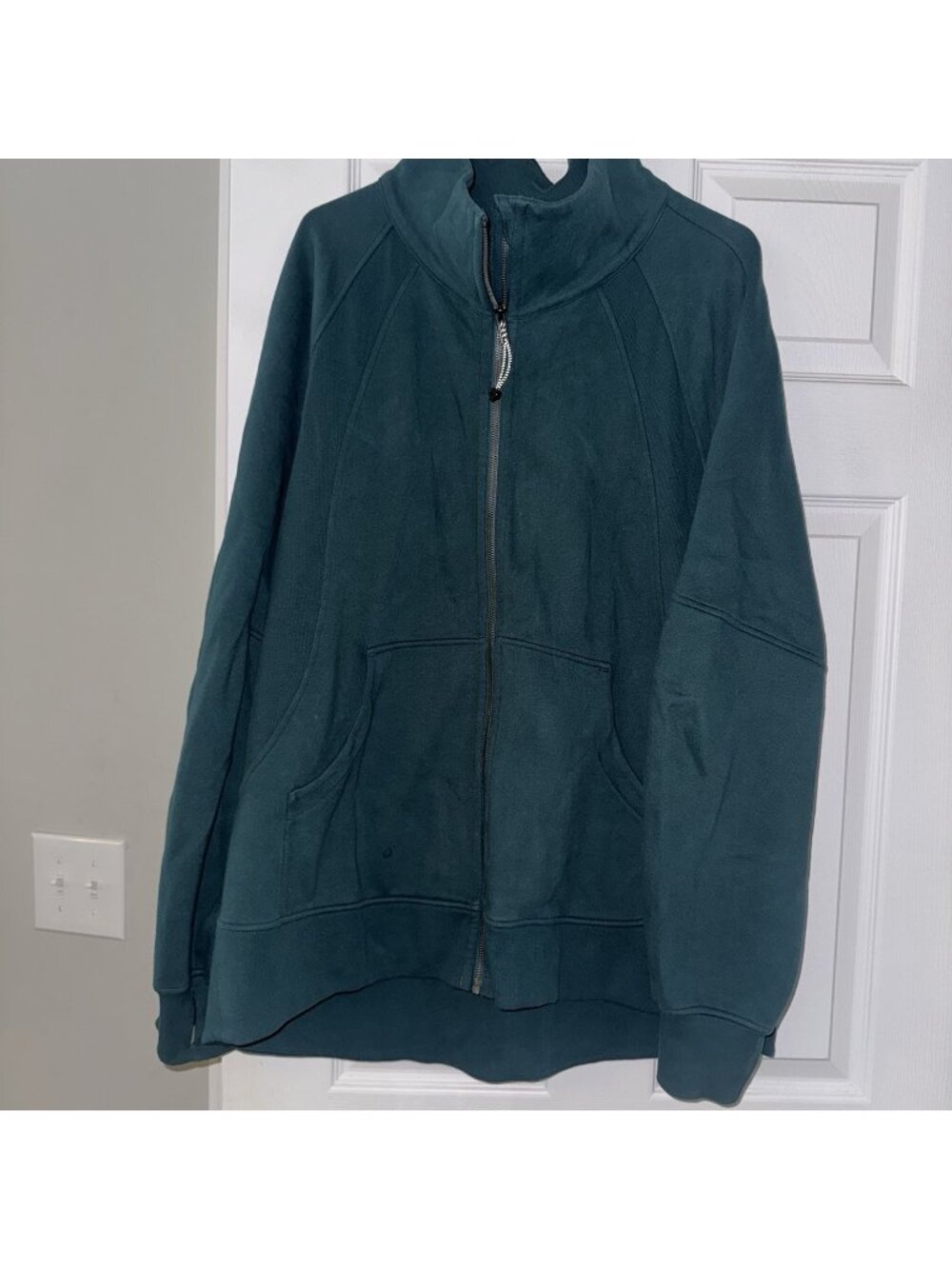 Lululemon XL/XXL Scuba Oversized Funnel-Neck Full Zip Green Jasper W3GPBS